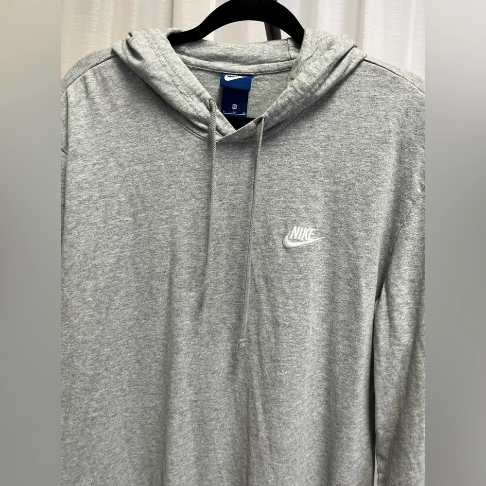 Nike vintage blue tag grey pullover hooded sweatshirt | size XL